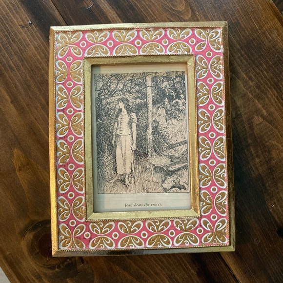 Joan of Arc Vintage Book Art in Upcycled Sicura Malaya Style Frame - Pretty! - Picture 3 of 16